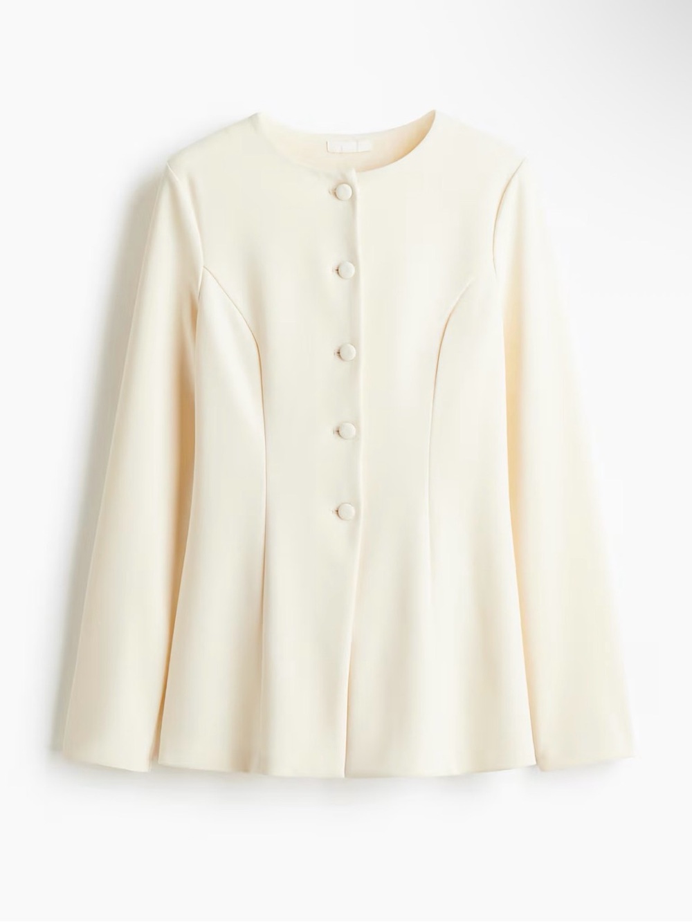 H&M Interlock Fitted Blazer - Cream NWT